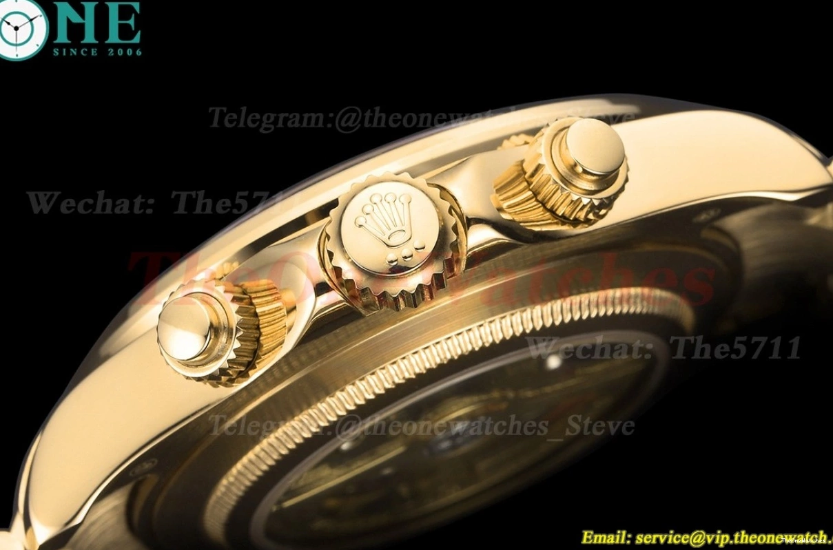 GDF A3836 Daytona 40mm Black Gold YG YG 0129